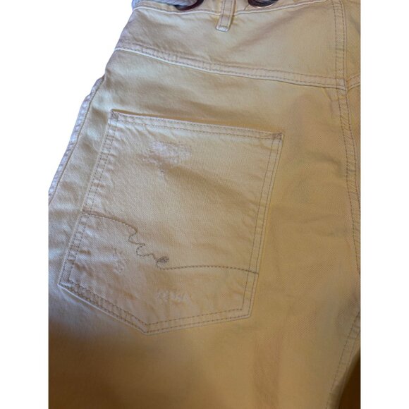 Free People We The Free Moxie Low Slung Barrel Jeans Lemon Icing Wash 29 New - Picture 16 of 16